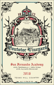 Pontotoc Vineyard 2016 San Fernando Academy Wine